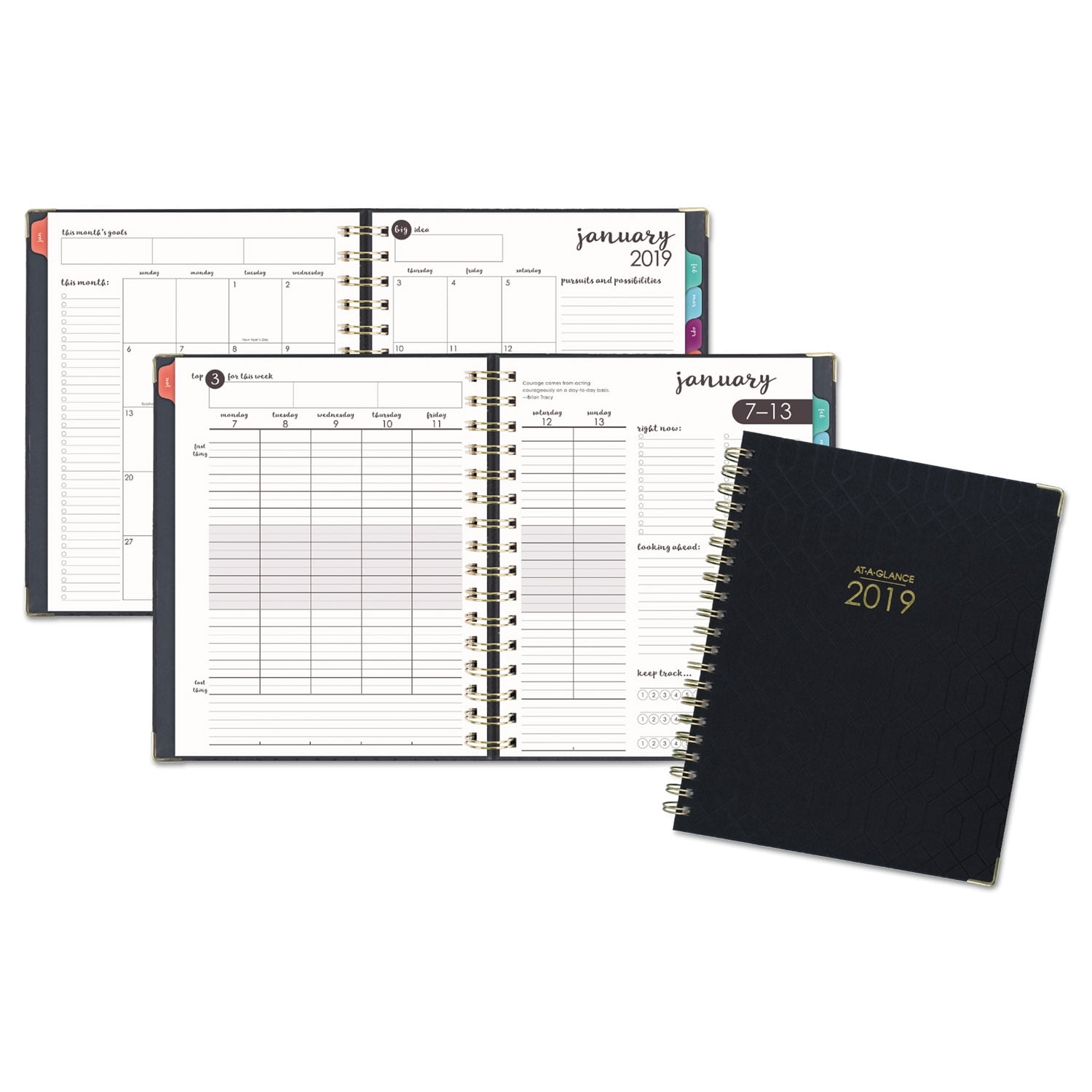 Harmony Weekly/Monthly Hardcover Planner, 8 1/2 x 11, Navy, 2020