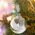 thumbnail image 6 of Holloyiver Clear Christmas Memorial Ornament Feather Ball, A Piece of My Heart is in Heaven, Christmas Tree Memorial Hanging Pendant Gift for Mom, Dad, Son, Daughter, Sister etc 3.15''/80 mm, 6 of 7