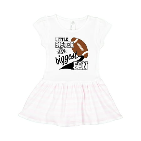 

Inktastic Little Sister and Biggest Fan- Football Player Gift Toddler Girl Dress