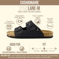 thumbnail image 2 of Cushionaire Lane Cork Footbed Mens Sandals, Adjustable Buckle Comfort Slides for Men, Genuine Leather Insole Summer Sandals Men Footwear, 2 of 16