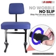 thumbnail image 6 of 5 Core Piano Bench 3" Padded Cushioned Stool w Backrest Heavy Duty Musician Chair Height Adjustable, 6 of 9