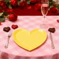 thumbnail image 2 of Moocorvic Heart Shaped Dessert Plates, 8.86 Inch Disposable Love Paper Plates Valentine's Day Party Supplies Anniversary Wedding Birthday Kitchen Dinner Decoration, 2 of 6