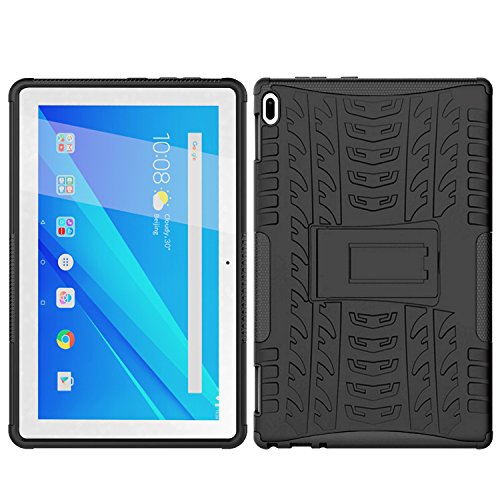 Windrew Lenovo Tab 4 10 Inch Case Hybrid Heavy Duty Armor Cover Protection Shock Proof Built In Kickstand Cover Skin Case For Lenovo Tab 4 10 Inch Tb X304 F L X Black Walmart Com