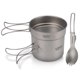 thumbnail image 1 of Batería de cocina Lixada - Juego de utensilios de cocina de titanio ultraligero para acampar al aire Lixada Batería de cocina, 1 of 7