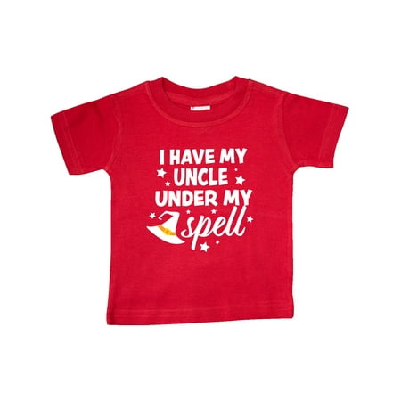 

Inktastic I Have My Uncle Under My Spell with Cute Witch Hat Gift Baby Boy or Baby Girl T-Shirt