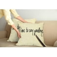 thumbnail image 2 of Ambesonne Vintage Throw Pillow Cover 2 Pack, Time to Goodbye, 18", Pale Yellow Black, 2 of 7