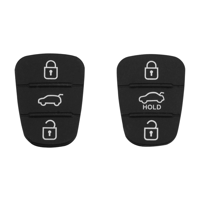 Pad Key 3 Botones Goma para Flip Remote Car Shell (Sin Letra)