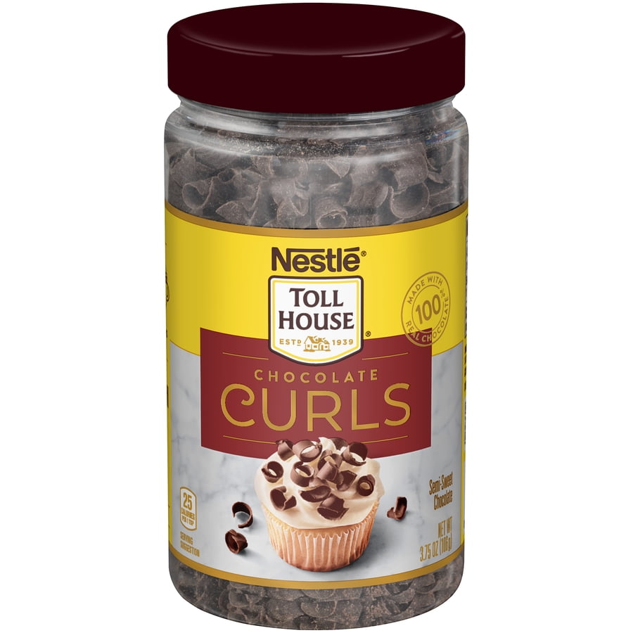 Nestle Toll House Chocolate Curls 3.8 Oz Jar