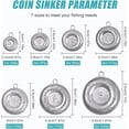 thumbnail image 3 of Disc Sinkers Fishing Weights, Coin Fishing Sinkers Weights Saltwater Surf Fishing Weights Bottom Drifting Trolling Catfishing Fishing Sinkers Saltwater Gear Tackle 1oz 2oz 3oz 4oz 5oz 6oz 8oz, 3 of 8