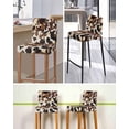 thumbnail image 5 of Cow Patterned Bar Stool Covers Set of 2, Vintage Farmhouse Abstract Country Western Stretch Washable Bar Chair Covers with Backs, Removable Pub Counter Height Chair Cover for Kitchen Dining Room Cafe, 5 of 7