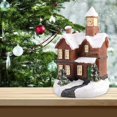 thumbnail image 4 of Ounissouiy Resin Christmas Scene Snow House LED Village Set Decoration Desktop A Gift Type3 NO3, 4 of 6