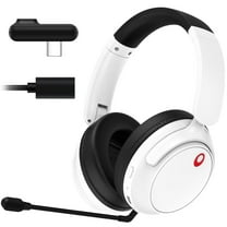 Gaming Headset Wireless,AILKIN 48Hrs Gaming Headset with Mic with Bluetooth 2.4 Ghz USB Gaming Headset Noise Canceling Microphone,Wired PC Gaming Headset for PC,PS5,PS4,Switch,Xbox Series,White