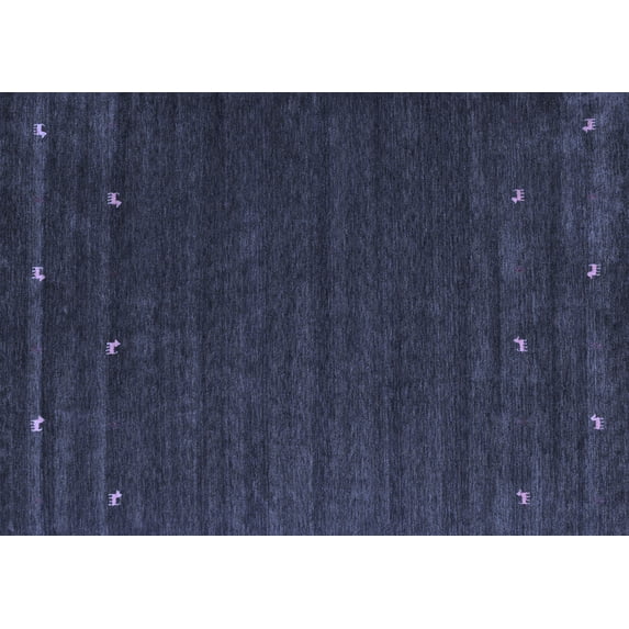 Ahgly Company Indoor Rectangle Abstract Blue Contemporary Area Rugs, 2' x 4'
