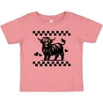 thumbnail image 3 of Inktastic Highland Cow Lover Checkered Girls Baby T-Shirt, 3 of 5