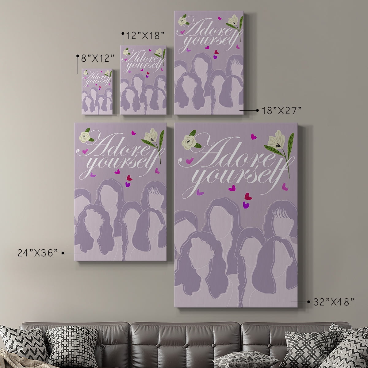 Happy Galentine's Day Collection B Premium Gallery Wrapped Canvas - Ready to Hang