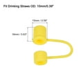 thumbnail image 2 of 12Pack Straw Cover Cap, Yellow Silicone Straw Tips Cover Fits 10mm/0.39" OD Drinking Straws, 2 of 6