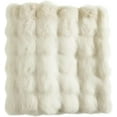 thumbnail image 3 of Fennco Styles Cuddle Bubble Faux Fur Throw Blanket 50" x 60" – White Ultra Soft Plush Textured Blanket for Couch, Bedroom, Living Room Décor, 3 of 6