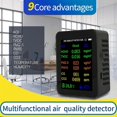 thumbnail image 2 of 9 in 1 Portable Air Quality Meter PM2.5 PM10 CO CO2 TVOC HCHO Temperature Humidity Tester Color Screen, 2 of 5