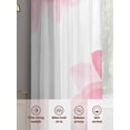 thumbnail image 6 of Gradient Bohemian Floral Sheer Curtains 84 Inches Long 2 Panels Pink Flower Translucent Decor Light Filtering Semi Sheer Window Curtains Drapes for Bedroom Living Room 52"x84", 6 of 7