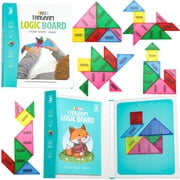 HopeRock Travel Tangram Puzzle - Magnetic Pattern Block Book Road Trip Game, Learning and Educational Toy for Kids - STEM Toy Gift For Toddlers 3-6