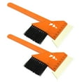 thumbnail image 1 of FONDOTIN 2Pcs Snow Cleaning Brush Orange ABS Plastic Practical Design, 1 of 4