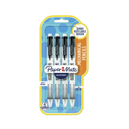 Paper Mate Clearpoint Mechanical Pencils, 0.7mm, HB #2, 4