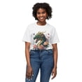 thumbnail image 3 of Dragon Art Design Unisex Cotton Tee With Floral Print Artwork And Dragon Graphic, 3 of 87