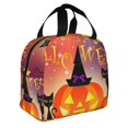 thumbnail image 2 of Fotbe Halloween Bolsa Térmica con Estampado y Forro de Aluminio Grueso Bolsa de Almuerzo con Bolsillo Frontal para Hombres y Mujeres, Ideal para Trabajo, Escuela, 2 of 8