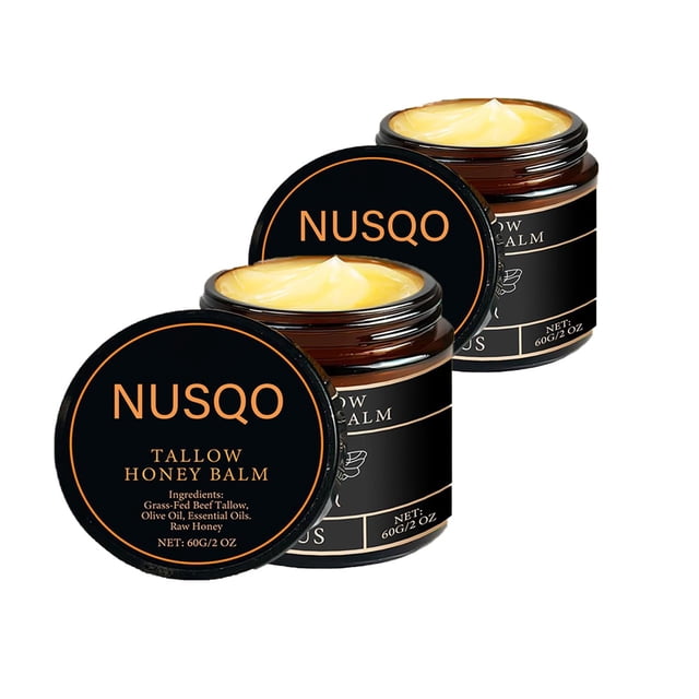 Bálsamo de sebo de res alimentado con pasto y miel orgánica NUSQO 60 g