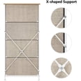 thumbnail image 6 of 4-Tier Dresser Tower, Fabric Drawer Organizer With 4 Easy Pull Drawers With Metal Frame,Wooden Tabletop For Living Room, Closet, Linen/Natural, 6 of 14