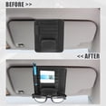 thumbnail image 3 of Unique Bargains PU Leather Car Sun Visor Organizer Glasses Holder and Card Holder Black, 3 of 7