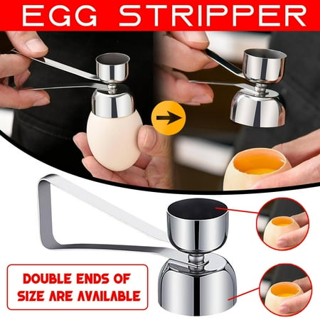 

304 stainless steel egg opener keep boiled shell pieces clean double head two-in-one stainless steel opener