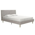 thumbnail image 1 of Mr. Kate Daphne Upholstered Bed, Full, Light Gray Velvet, 1 of 9