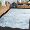 thumbnail image 3 of SAFAVIEH Malibu Benedict Distressed Polyester Machine Washable Area Rug, Grey/Aqua, 4' x 6', 3 of 13