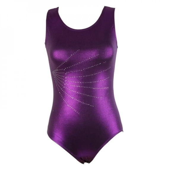 PROMOTION!Women Sleeveless Radium Bright Spot Diamond-shaped Body Suits Ballet Gymnastics Clothing Dance Practice Wear Female