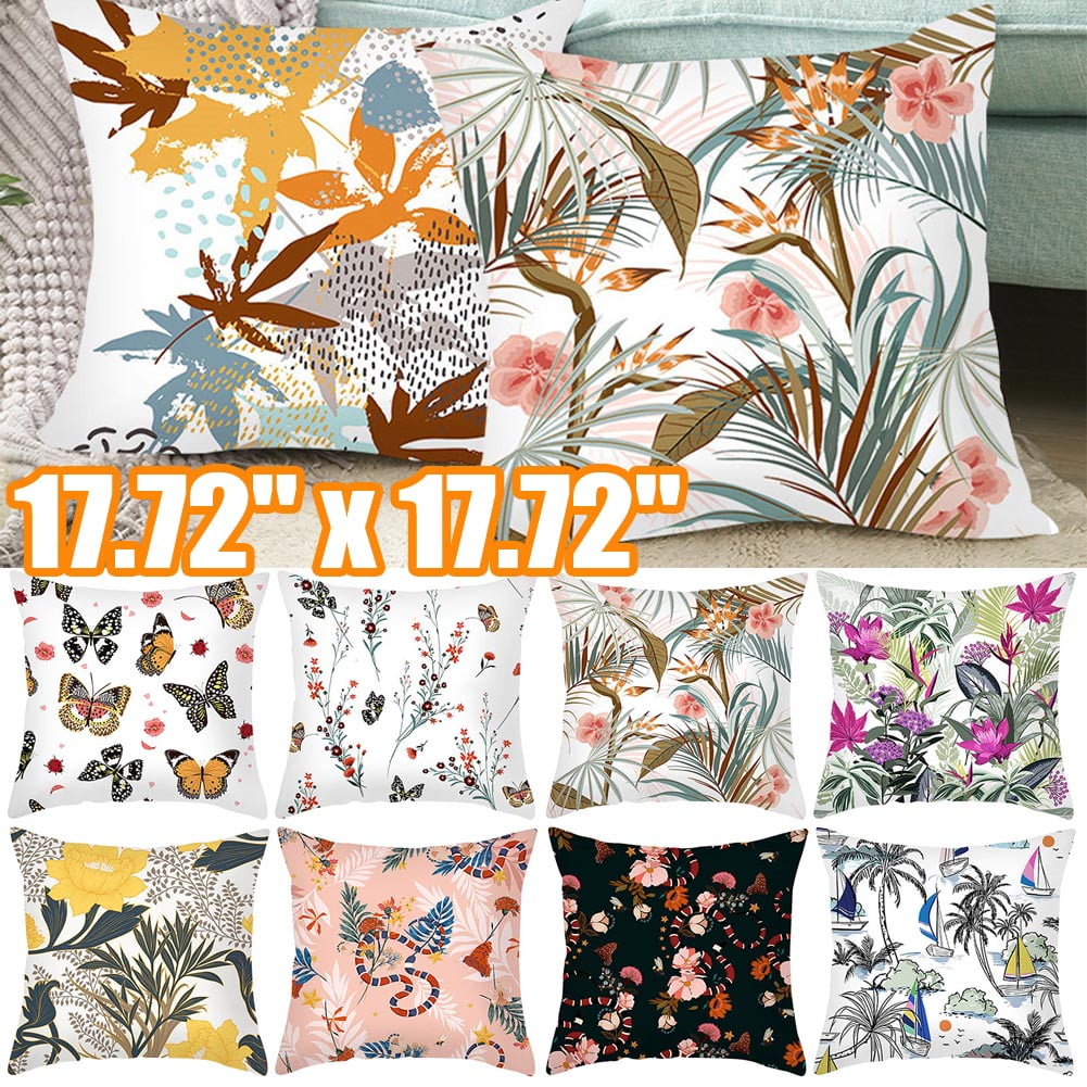 Details about   S4Sassy Floral Print Cotton Poplin 2 Pcs  Home Decorative Rectangle Pillow Sham 