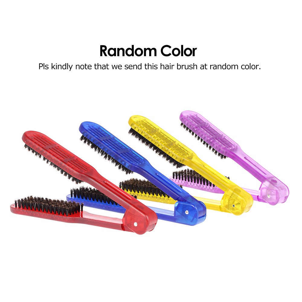 Hair Straightener Brush V Shape Hair Comb Folding Hair Straightening