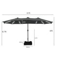 thumbnail image 5 of Mondawe 15ft Double-Sided Solar Patio Umbrella with Base (Included) Large Outdoor Umbrella with Solar Lights, 5 of 8