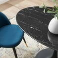 thumbnail image 5 of Modway Lippa 54" Oval Artificial Marble Dining Table in Black Black, 5 of 6