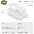 thumbnail image 2 of 12 Pack Rectangle Plastic Clear Storage Containers Box,Small Bead Organizer for Small items, Crafts, Beads, Coins, Jewelry and Business Cards (2.52 x 1.73 x 0.79 Inch), 2 of 8