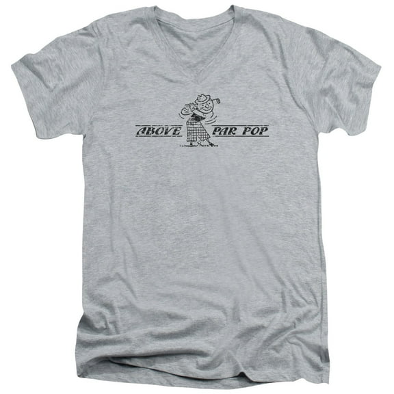 - Above Par Pop - Slim Fit V Neck Shirt - Large