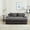 Gray, variant on MOONMISS Chenille Upholstered 2-seater Deep Seat Lazy Sofa Bed with 5 Back Pillows-Emerald