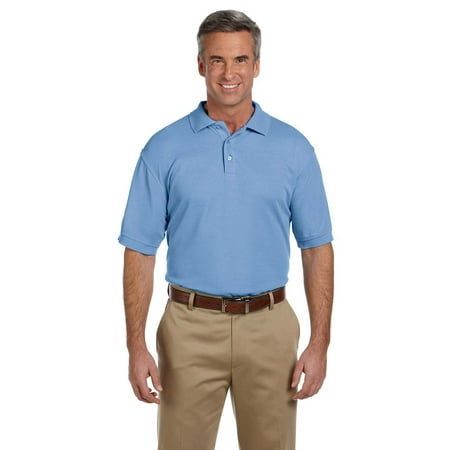 Branded Harriton Mens 5 oz Blend-Tek Polo Shirt - LT COLLEGE BLUE - S (Instant Saving 5% & more on min