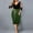 Green, variant on Womens Dress Clearance Plus Size Summer Casual Midi Clearance Dresses For Women 2023 Women Casual Solid Splicing V-Neck 3/4 Sleeve Bandage Sequins A-Line Dress