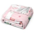 thumbnail image 2 of Cute Llama with Cactus Soft Throw Blanket 40"x50" Lightweight Flannel Fleece Blanket for Living Room Bedroom Sofa Couch Warm and Cozy, 2 of 5