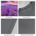 thumbnail image 4 of Coolnut Womens T Shirts Fashion Tops, Lavender Flower Field Women's Basic Short Sleeve Tees, Grey Lightweight Casual Summer Clothes, M, 4 of 6