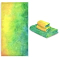 thumbnail image 6 of Coolnut 3 PCS Towel Rainbow Watercolor Cotton Bath Towel Set (1 Bath Towel, 1 Hand Towel, 1 Washcloth) for Bathroom, Super Soft and Quick Dry Towels, 6 of 6