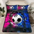 thumbnail image 2 of Erosebridal American Soccer Bed Sheets Set Queen Size,Ball Gamer Bedding Sets Queen Size,Plaid Buffalo Bed Sheets Queen,Super Cozy Teens Bedroom Decor,4-Piece, 2 of 7