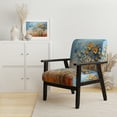 thumbnail image 2 of Designart "Interwoven Bliss on the Prairies" Yellow Modern Upholstered Accent Chair - Traditional Arm Chair For Bedroom, 2 of 5