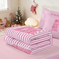 thumbnail image 5 of Manfei Pink Zipper Twin Comforter Sets with Fitted Sheet and 2 Pillowcases Monogram Zipper Bedding Set, Pink K, Pink Reversible, 5 of 7